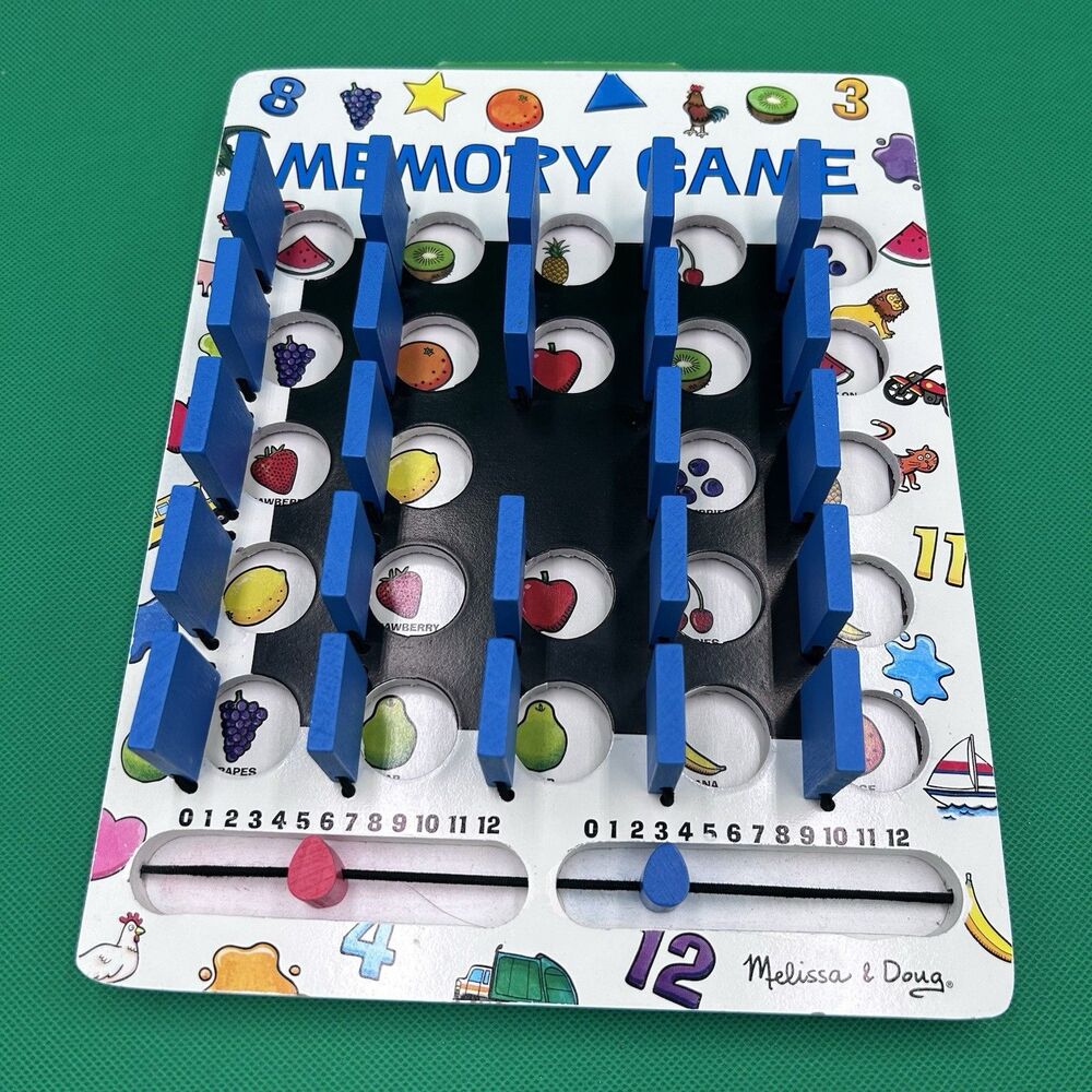 Melissa & Doug Flip to Win Wooden Memory Game Complete